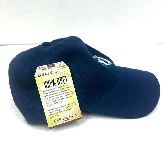Mens Team Waterworks Dallaseei.org Cap America Blue and White Baseball Hat Cap - Picture 2 of 12